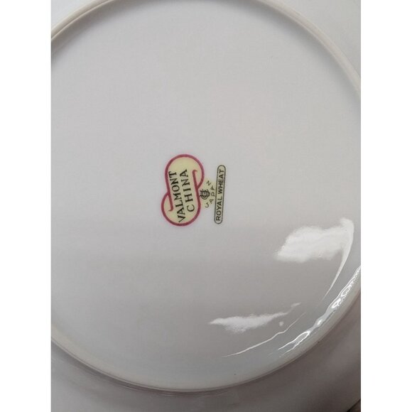 Vintage Valmont Royal Wheat Platinum Trim Set of 4 Bread Plates 6 1/2" - Picture 7 of 7